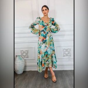 Floral Chiffon Dress